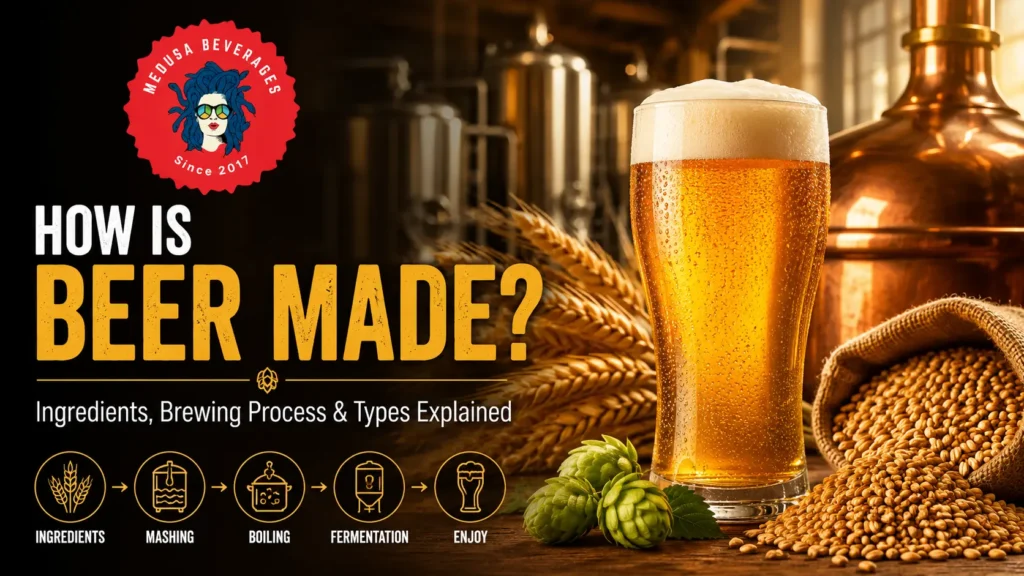 How Is Beer Made? Ingredients, Brewing Process & Types Explained